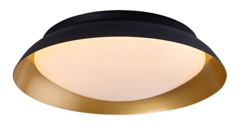 Plafon sufitowy Rabalux Hafsa czarno-złoty-biały LED 20W 3000K 1080lm  IP20 wym: 7,5 x 30 x 30 cm metal - 1 szt.