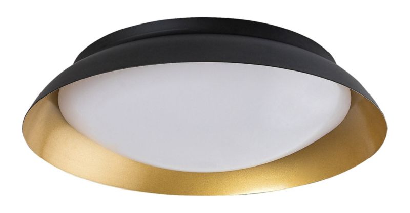 Plafon sufitowy Rabalux Hafsa czarno-złoty-biały LED 20W 3000K 1080lm  IP20 wym: 7,5 x 30 x 30 cm metal - 1 szt.