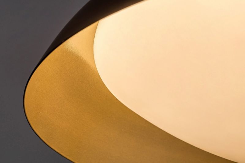Plafon sufitowy Rabalux Hafsa czarno-złoty-biały LED 20W 3000K 1080lm  IP20 wym: 7,5 x 30 x 30 cm metal - 1 szt.