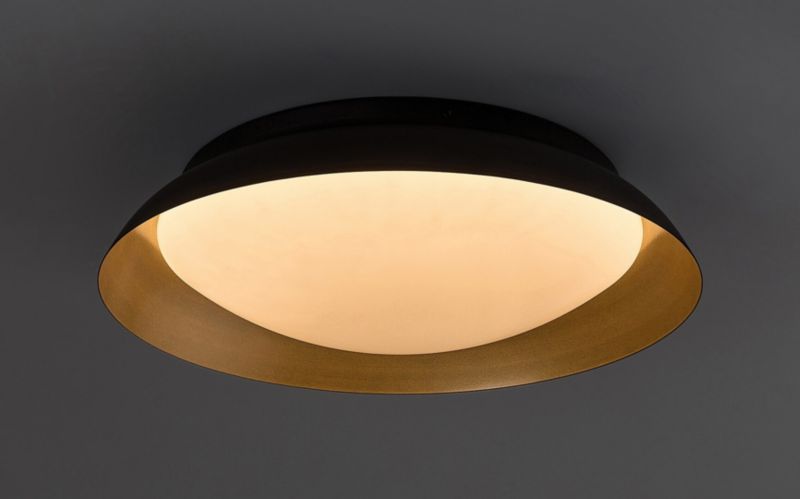 Plafon sufitowy Rabalux Hafsa czarno-złoty-biały LED 20W 3000K 1080lm  IP20 wym: 7,5 x 30 x 30 cm metal - 1 szt.