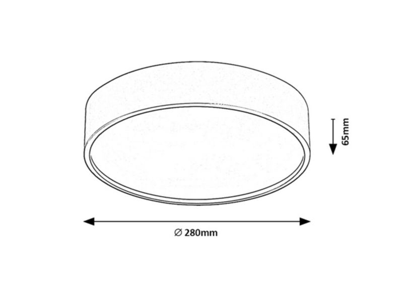 Plafon sufitowy Rabalux Larcia czarno-biały LED 18W 4000K 970lm  IP44 wym: 6,5 x 28 x 28 cm tworzywo sztuczne - 1 szt.