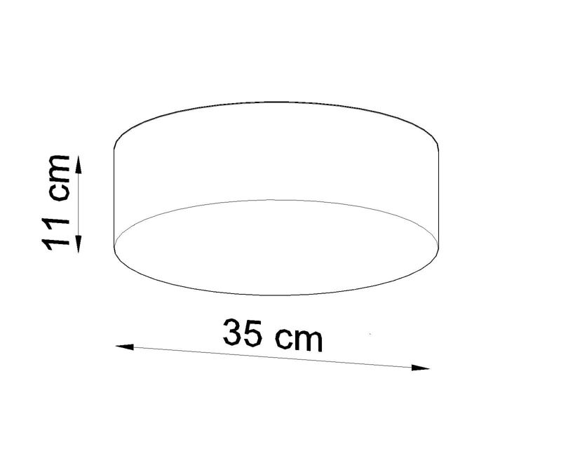 Plafon sufitowy Sollux Lighting Arena czarny  2 x E27 x  IP20 wym: 12 x 35 x 35 cm - 1 szt.