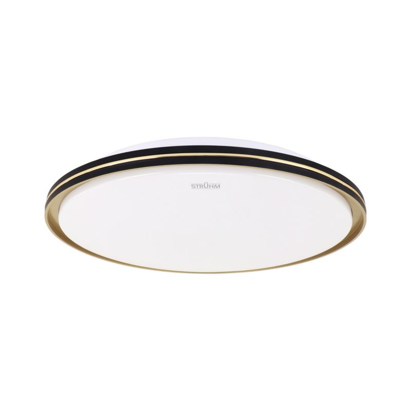 Plafon sufitowy Struhm Fiesta czarno-złoty-biały LED 24W 4200K 1380lm  IP20 wym: 8,2 x 42 x 42 cm tworzywo sztuczne - 1 szt.