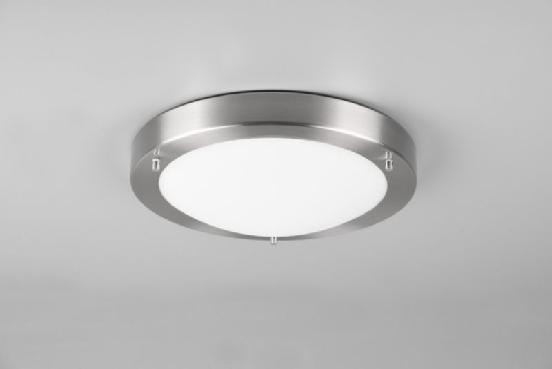 Plafon sufitowy Trio Condus srebrno-biały  1 x E27 x  IP44 wym: 8 x 31,5 x 31,5 cm - 1 szt.