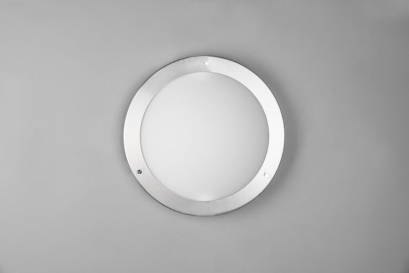 Plafon sufitowy Trio Condus srebrno-biały  1 x E27 x  IP44 wym: 8 x 31,5 x 31,5 cm - 1 szt.