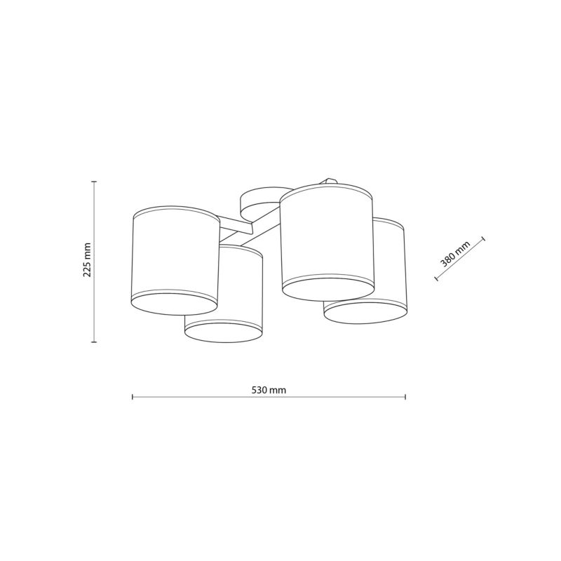 Plafon TK-Lighting Deva Nature Lampa Sufitowa 4 -1szt.