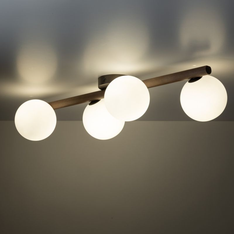 Plafon TK-Lighting Estera drewnno Orzech Lampa Sufitowa 4 - 1 szt.