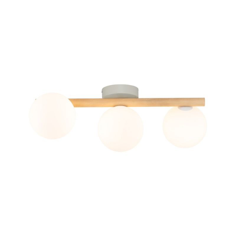 Plafon TK-Lighting Estera drewno Lampa Sufitowa 3x kulki mleczne - 1 szt.