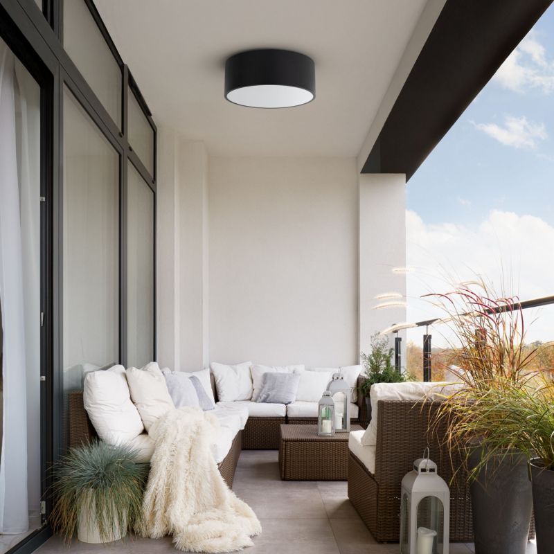 Plafon TK Lighting Livo 2 x E27 IP54 czarny