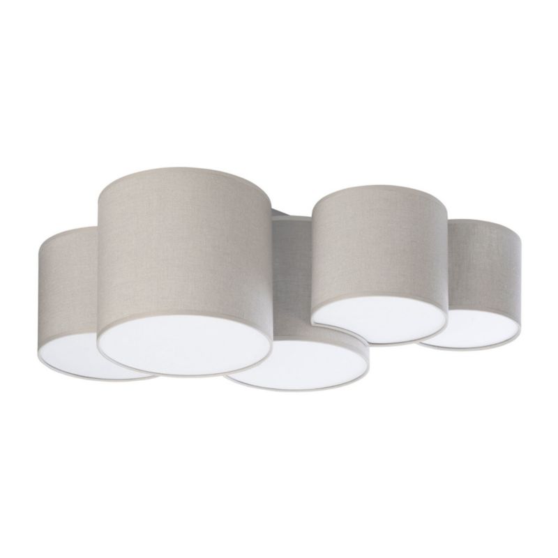 Plafon TK-Lighting Mona biały odcienie szarości  5 x E27 x 15W IP20 wym: 30 x 48 x 83 cm - 1 szt.