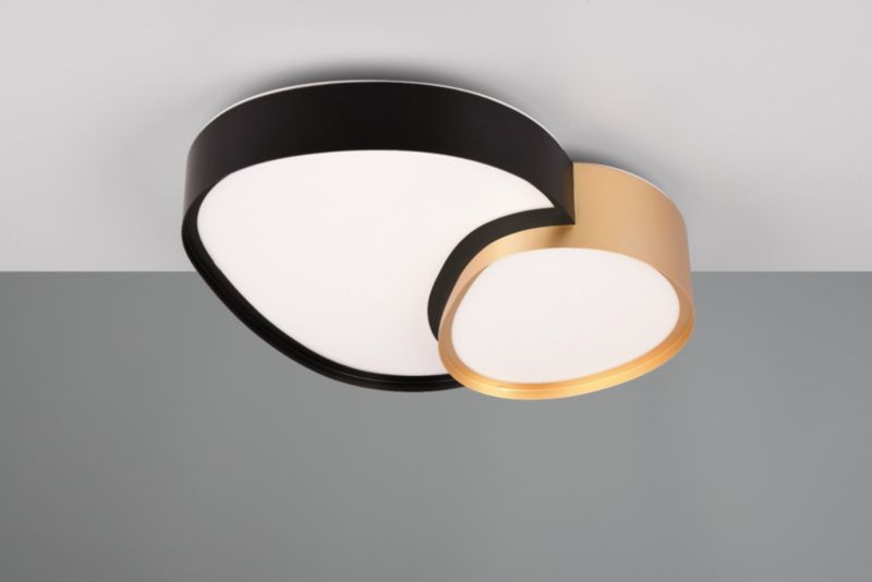 Plafon Trio RISE czarno-złoty-biały owalny 43cm LED 21W 2700-6500K 2400lm IP20 - 1 szt.