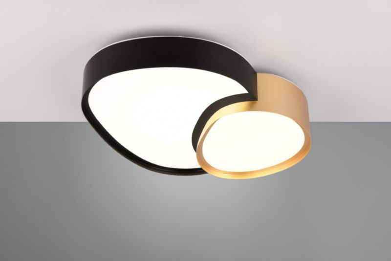 Plafon Trio RISE czarno-złoty-biały owalny 43cm LED 21W 2700-6500K 2400lm IP20 - 1 szt.