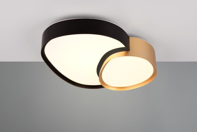Plafon Trio RISE czarno-złoty-biały owalny 43cm LED 21W 2700-6500K 2400lm IP20 - 1 szt.