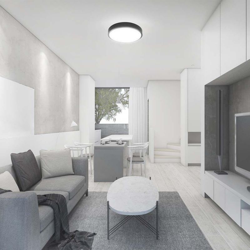Plafon V-TAC  czarno-biały LED 18W 4000K 1830lm  IP44 wym: 6 x 29,5 x 29,5 cm tworzywo sztuczne - 1 szt.