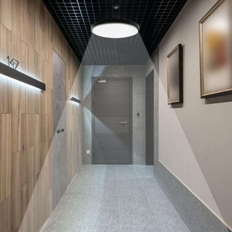 Plafon V-TAC  czarno-biały LED 18W 4000K 1830lm  IP44 wym: 6 x 29,5 x 29,5 cm tworzywo sztuczne - 1 szt.