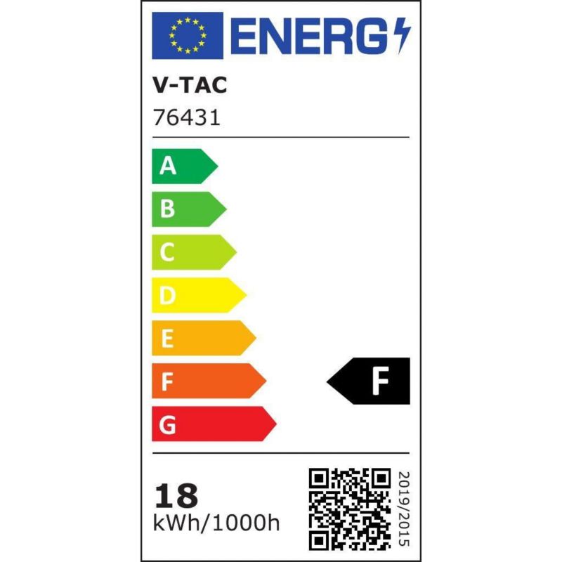 Plafon V-TAC  czarno-biały LED 18W 4000K 1830lm kwadratowy IP44 wym: 6,5 x 25 x 25 cm tworzywo sztuczne - 1 szt.