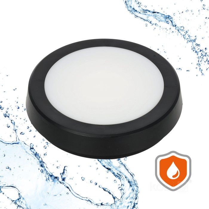 Plafon z czujnikiem ruchu LED 12W Kobi 3cct IP65 czarny 1szt.