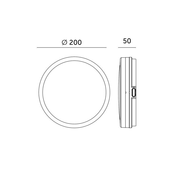 Plafon z czujnikiem ruchu LED 12W Kobi 3cct IP65 czarny 1szt.