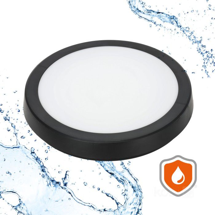Plafon z czujnikiem ruchu LED 18W Kobi 3cct IP65 czarny 1szt.