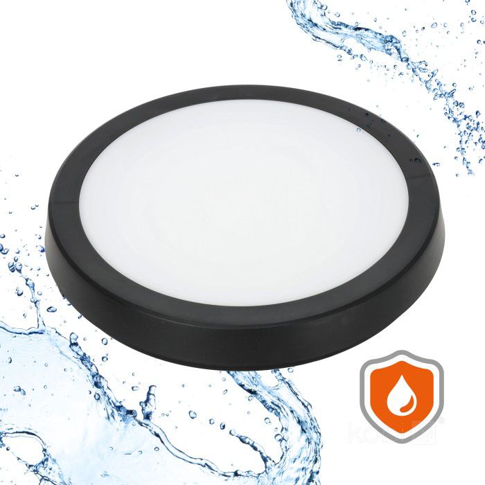 Plafon z czujnikiem ruchu LED 24W Kobi 3cct IP65 czarny 1szt.