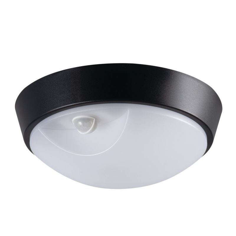 Plafoniera LED LightLogic LL CHAO 14W-PIR-B 66310 okrągła czarna IP 65 1 szt.