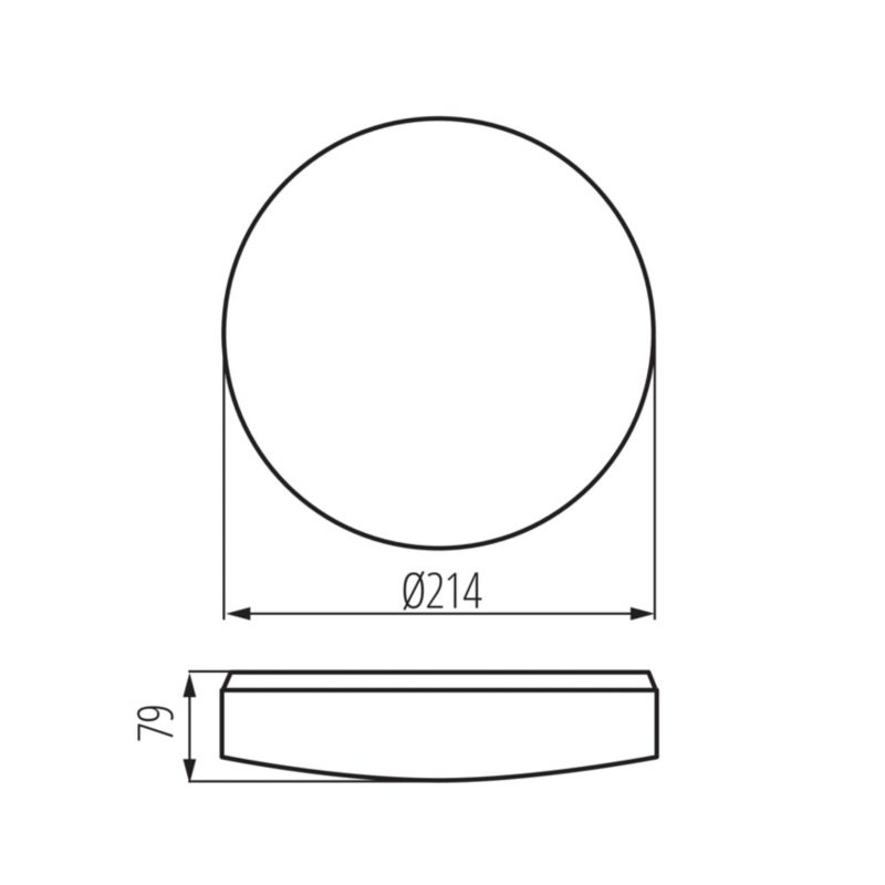 Plafoniera LED LightLogic LL CHAO 18W-B 66309 okrągła czarna 21cm IP65 1700lm  1 szt.