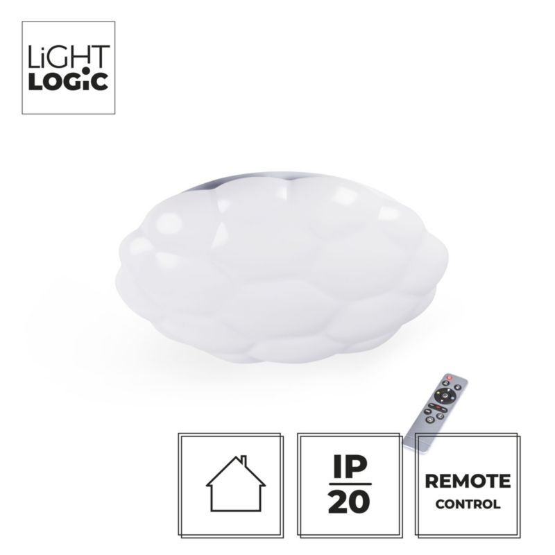 Plafoniera LED LightLogic LL DHAM RGB CCT 66454  natynkowy lampa sufitowa pilot 1 szt.