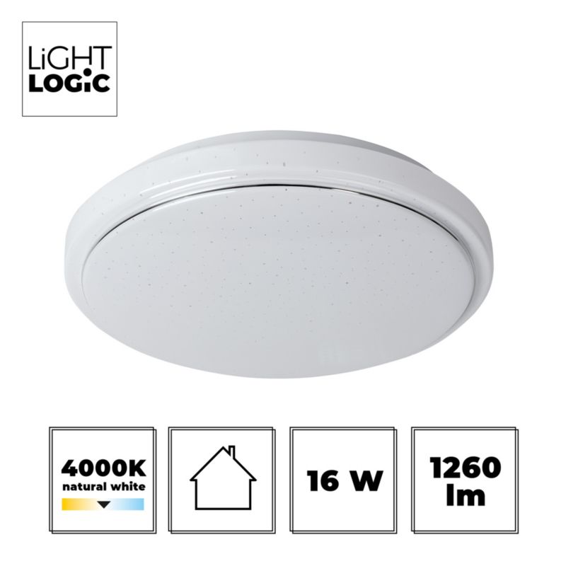 Plafoniera LED LightLogic LL IZKI PLAFON 16W 66335 sufitowa gwieździste niebo okrągła  1 szt.