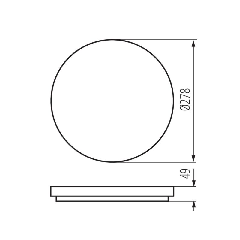 Plafoniera LED LightLogic LL KETI LED 18W-NW-O 30606 biała okrągła 1700 lm sufitowa 1 szt.