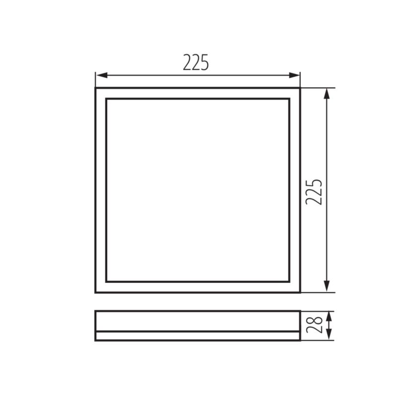 Plafoniera LED LightLogic LL PLAFON02 L 12,3W W 66167 biała kwadrat 1350lm 1 szt.