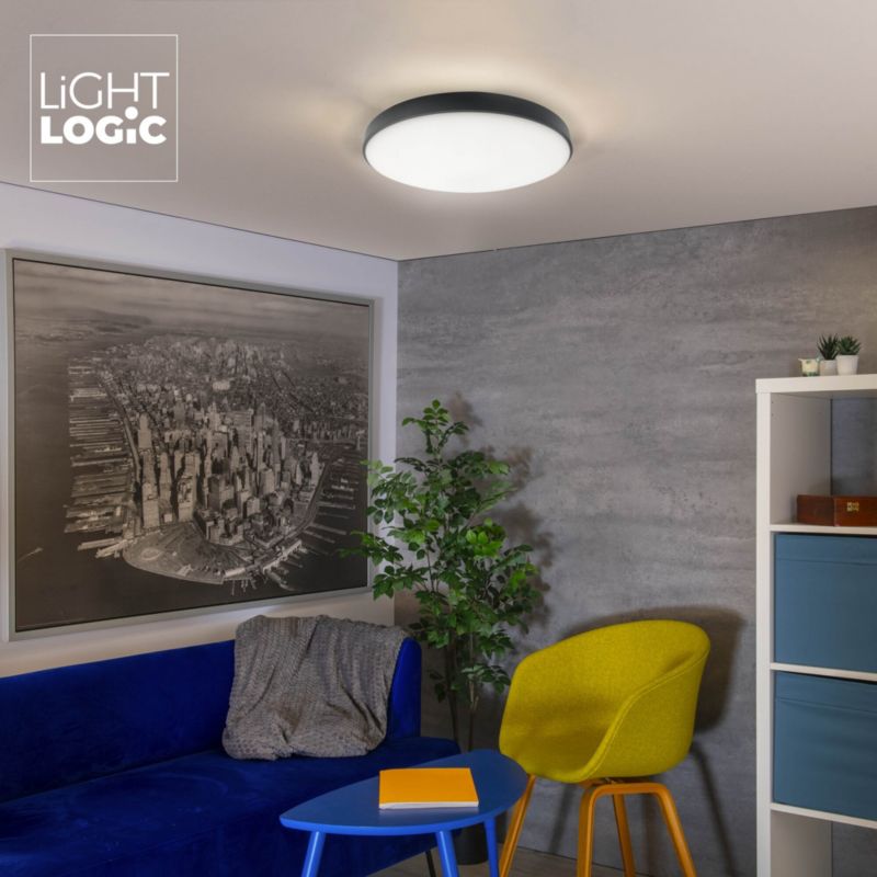 Plafoniera LED LL NORIK 18W B 66728 LightLogic plafon czarny IP44 natynkowy sufitowy 1 szt.