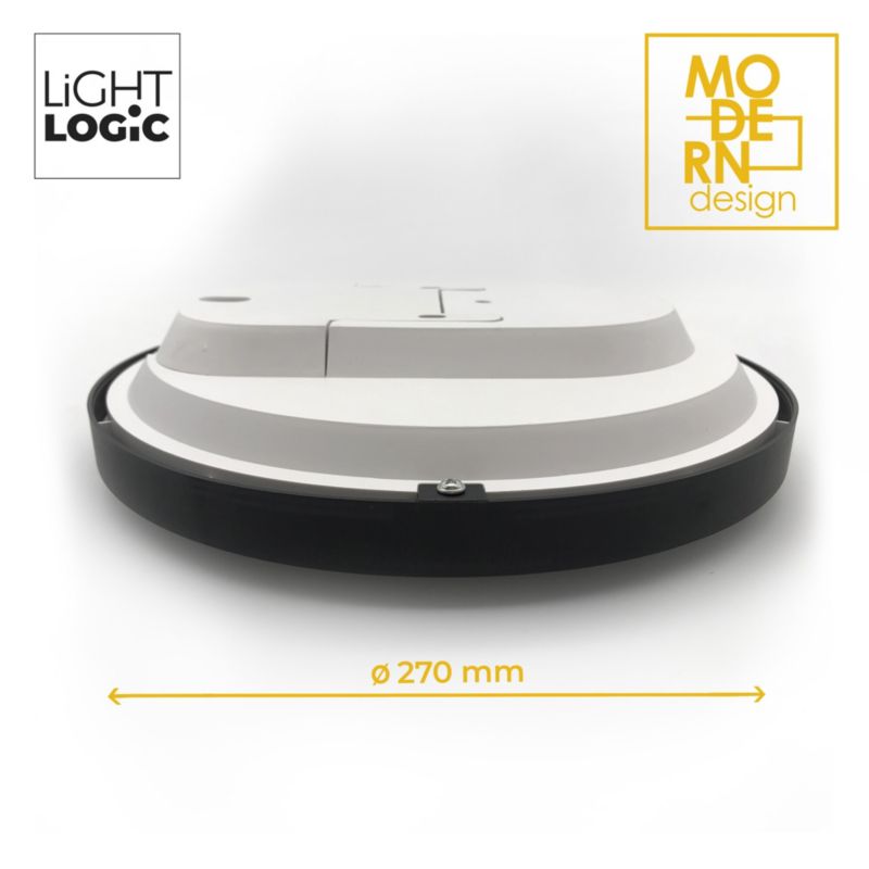 Plafoniera LED LL NORIK 18W B 66728 LightLogic plafon czarny IP44 natynkowy sufitowy 1 szt.