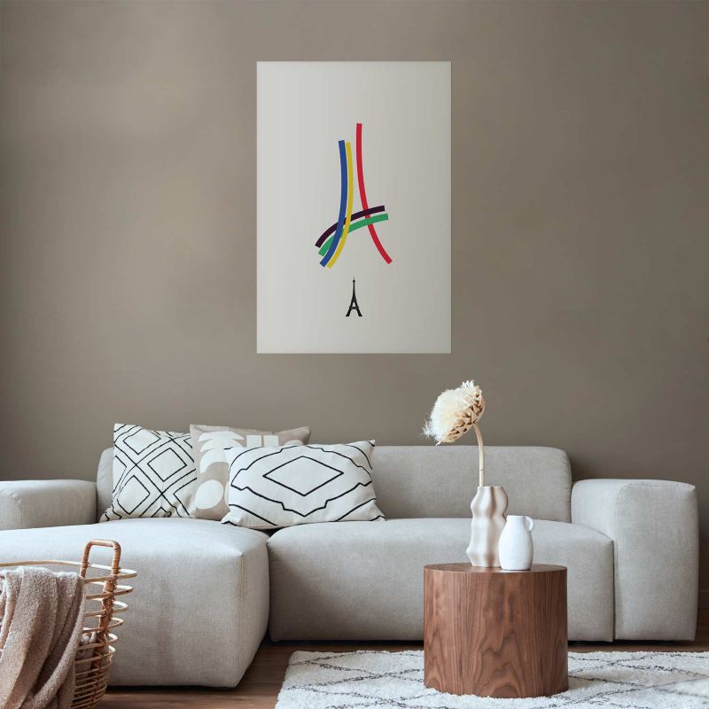 Plakat Artgeist Abstrakcyjna Wieża Eiffla 21x30 cm bez ramy 1 szt