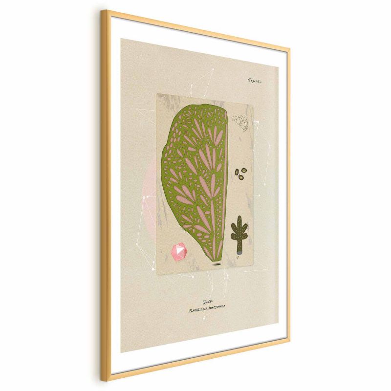 Plakat Artgeist Abstrakcyjne drzewo 21x30 cm z ramą złotą 1 szt
