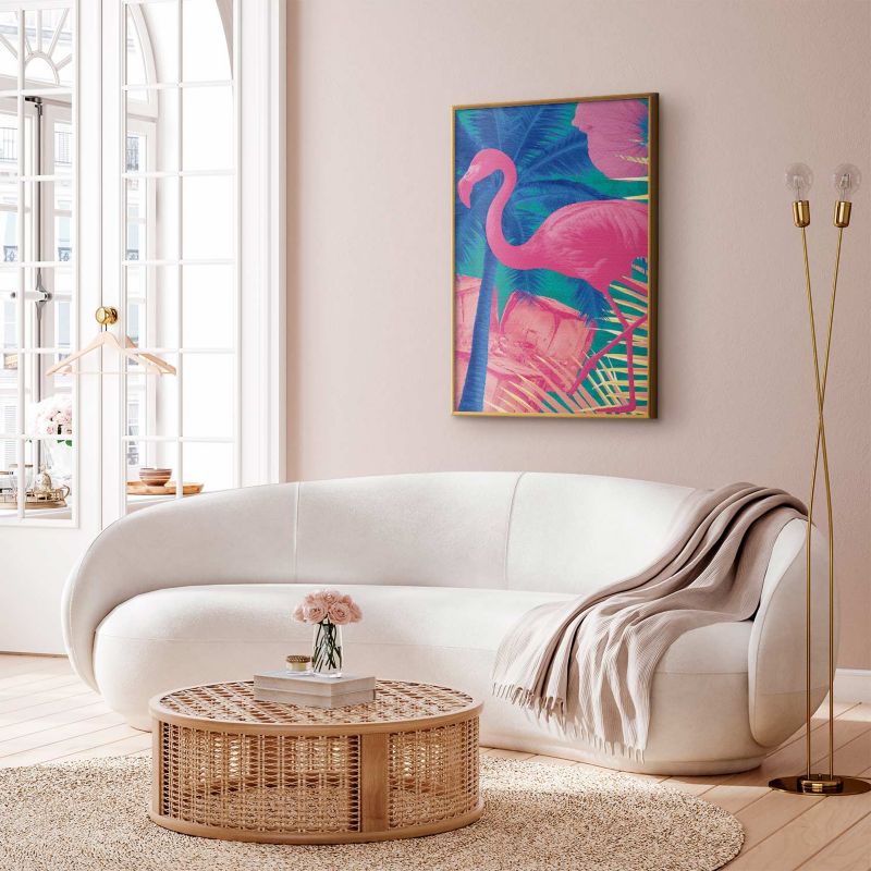 Plakat Artgeist Abstrakcyjny Flaming 40x60 cm z ramą złotą 1 szt