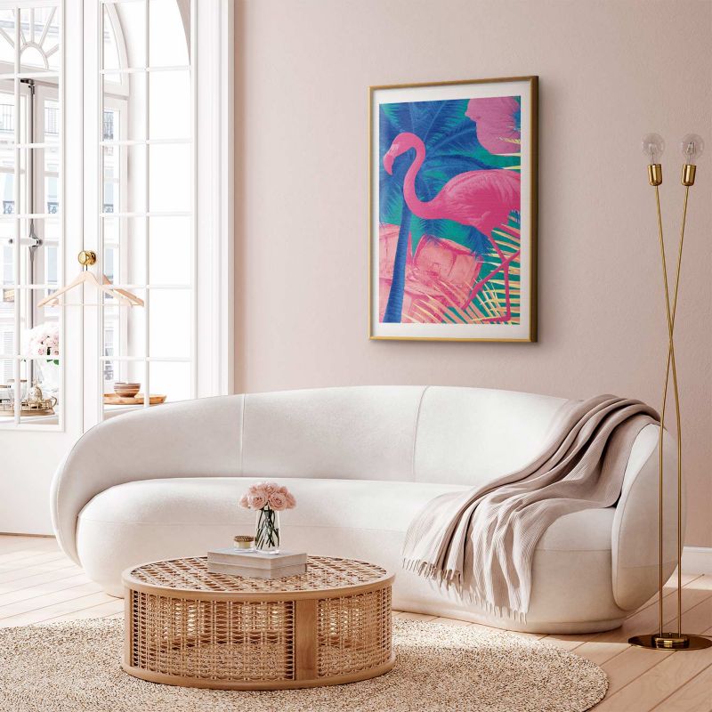 Plakat Artgeist Abstrakcyjny Flaming 40x60 cm z ramą złotą 1 szt
