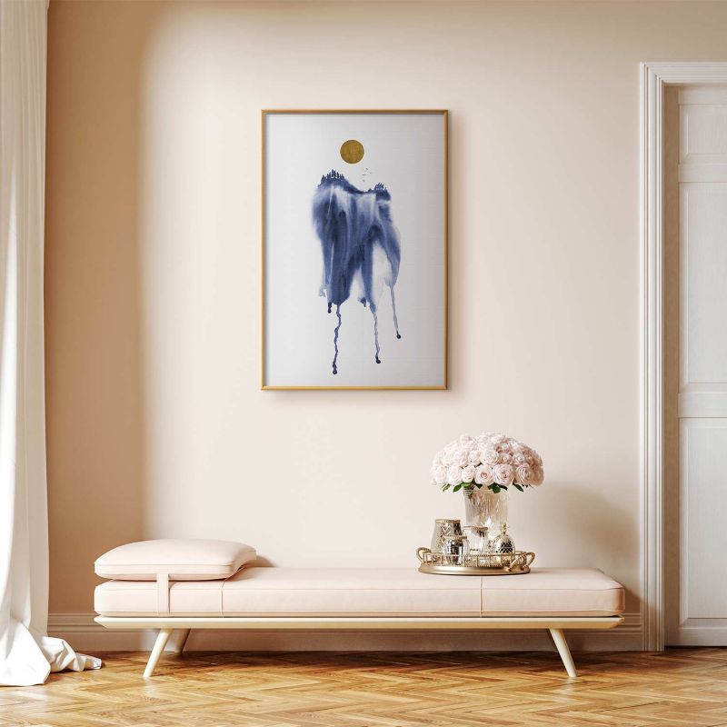 Plakat Artgeist Akwarelowa abstrakcja 40x60 cm z ramą złotą 1 szt