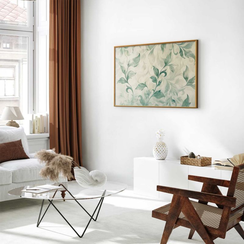 Plakat Artgeist Akwarelowe listki 60x40 cm z ramą złotą 1 szt