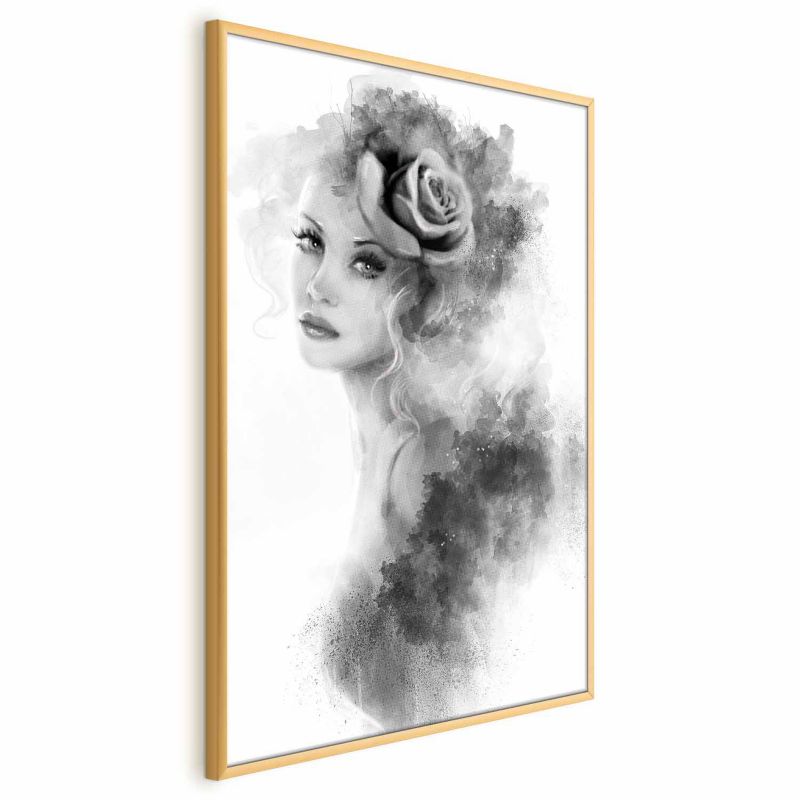 Plakat Artgeist Akwarelowy portret 29,7x42 cm z ramą złotą 1 szt