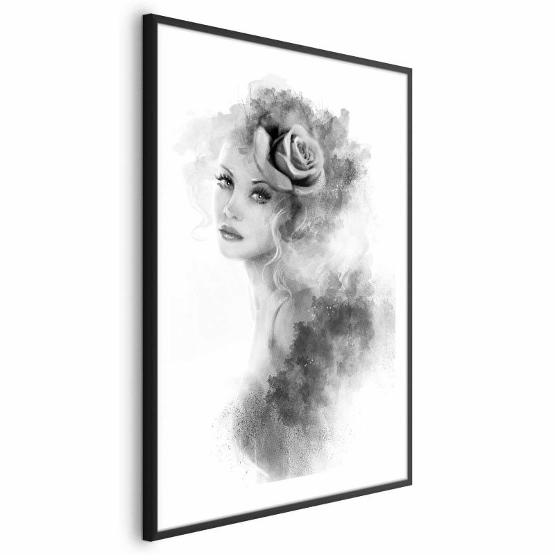 Plakat Artgeist Akwarelowy portret 60x90 cm z ramą czarną 1 szt