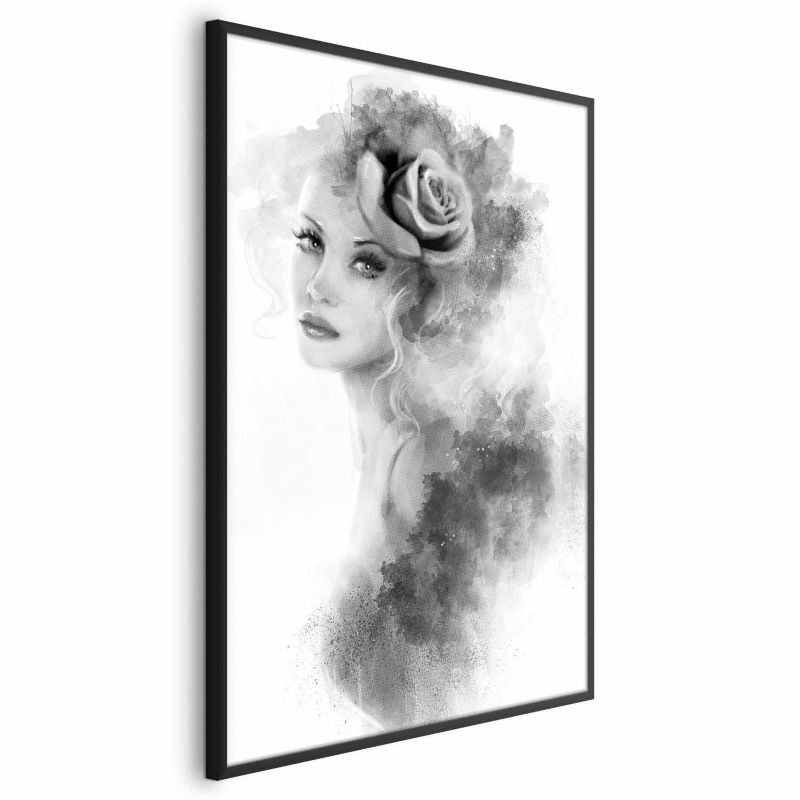 Plakat Artgeist Akwarelowy portret 60x90 cm z ramą czarną 1 szt