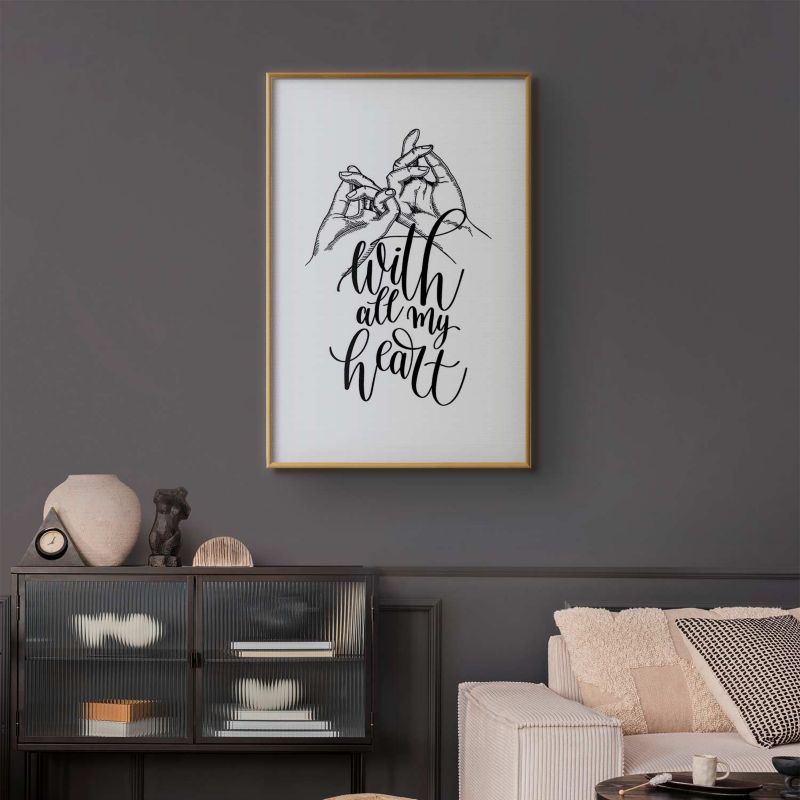 Plakat Artgeist All My Heart 21x30 cm z ramą złotą 1 szt