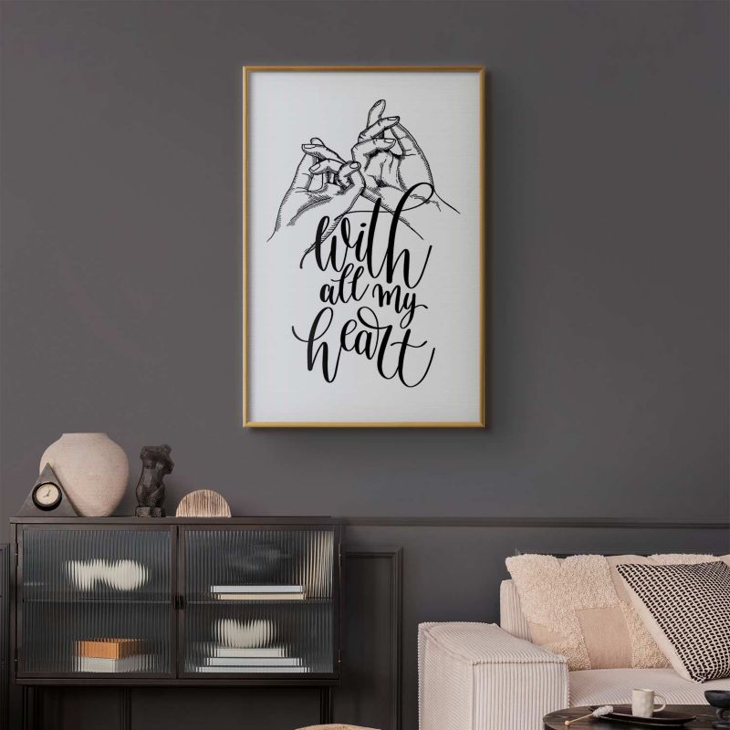 Plakat Artgeist All My Heart 40x60 cm z ramą złotą 1 szt