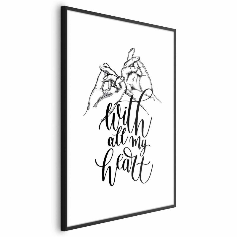 Plakat Artgeist All My Heart 60x90 cm z ramą czarną 1 szt