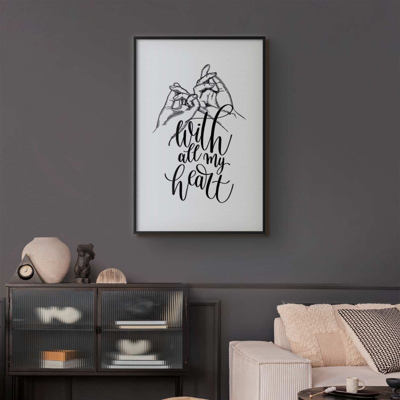 Plakat Artgeist All My Heart 60x90 cm z ramą czarną 1 szt