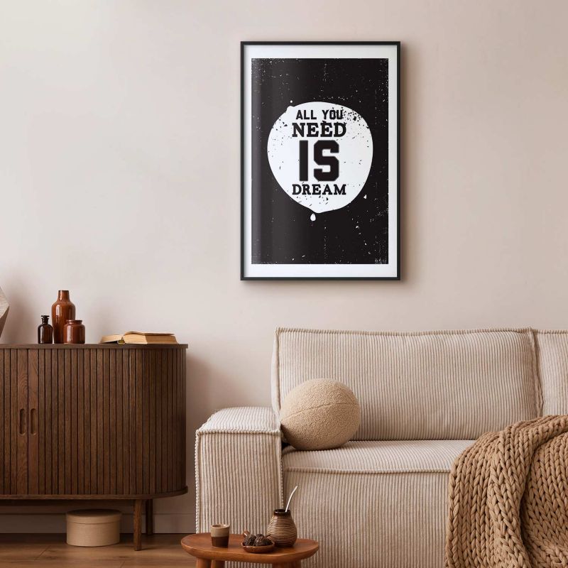 Plakat Artgeist All you need 29,7x42 cm z ramą czarną 1 szt
