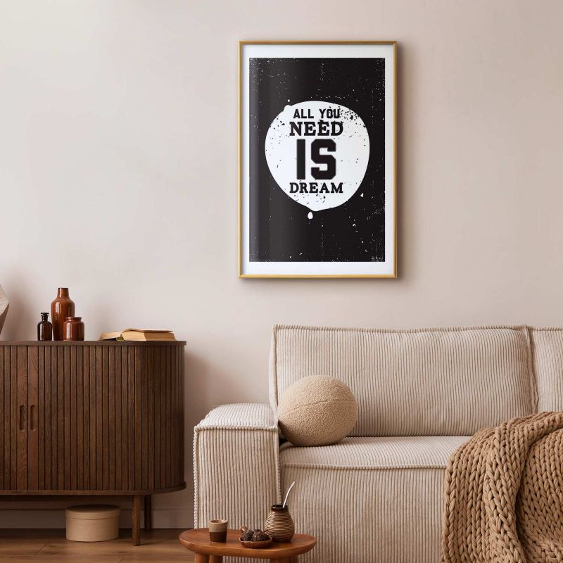 Plakat Artgeist All you need 60x90 cm z ramą złotą 1 szt
