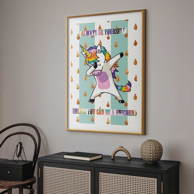 Plakat Artgeist Always be yourself 40x60 cm z ramą złotą 1 szt