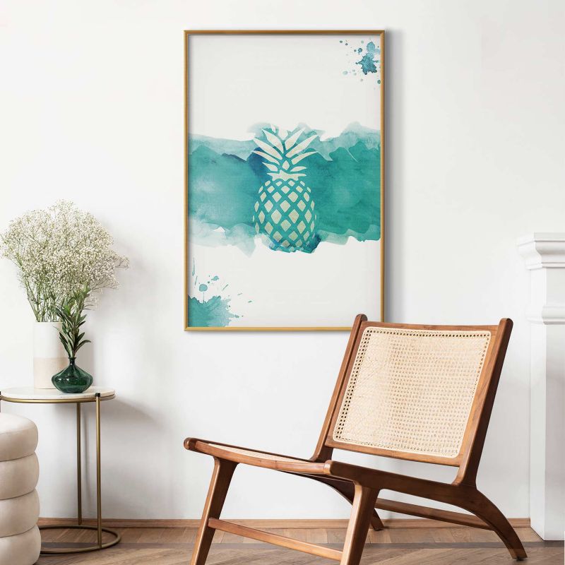 Plakat Artgeist Ananas 29,7x42 cm z ramą złotą 1 szt
