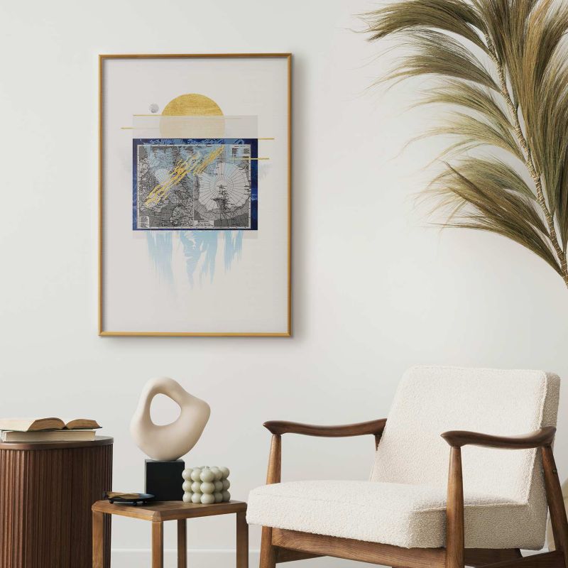 Plakat Artgeist Antarktyda 60x90 cm z ramą złotą 1 szt